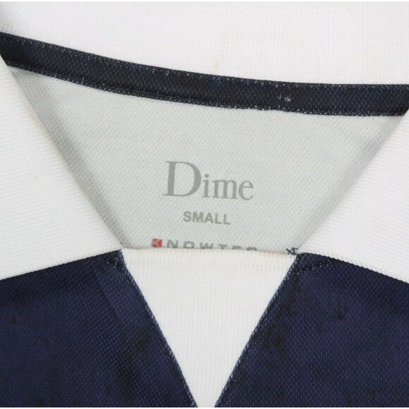 Dime Final Jersey Navy Blue Collared Shirt Size S Nowtech Embroidered Patch /914 - Picture 4 of 4